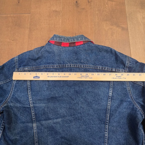 VTG 80s LEVI'S 71411 0816 Buffalo Plaid Lined Denim 48L Trucker Jacket USA - Picture 16 of 16